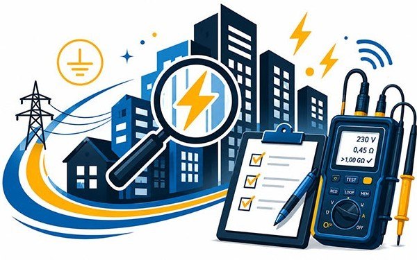 Pomiary elektryczne wykonywane na terenie Mrocza